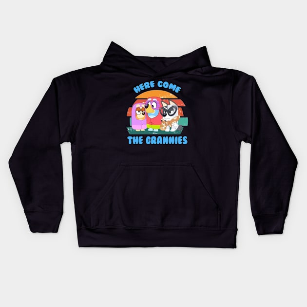 Here come the grannies - Retro Kids Hoodie by Instocrew